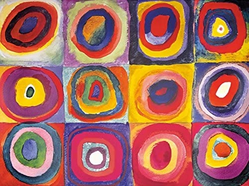 Pintura con círculo concéntricos de Wassily Kandinsky